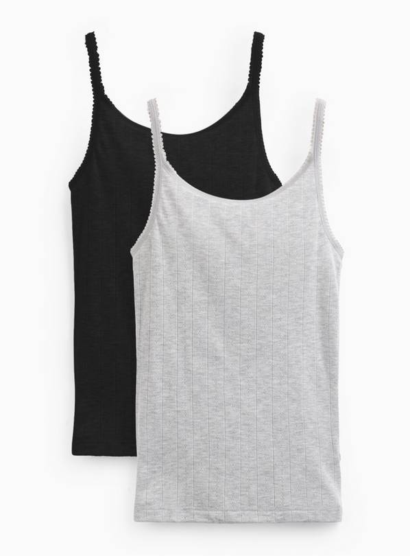 Grey & Black Thermal Tops 2-Pack S